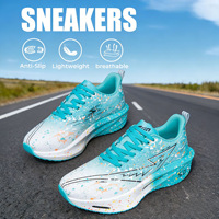 Chaussures de course de luxe pour hommes, grandes tailles, avec plaque en carbone, lumineuses, respirantes et légères, pour l'entraînement et la compétition