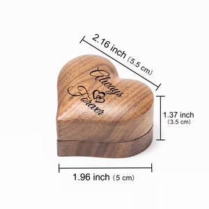 Caja <span class=keywords><strong>de</strong></span> Madera en Forma <span class=keywords><strong>de</strong></span> Corazón para Anillos <span class=keywords><strong>de</strong></span> Compromiso, Caja <span class=keywords><strong>de</strong></span> Madera Maciza para Anillos <span class=keywords><strong>de</strong></span> Boda - Product Image 3