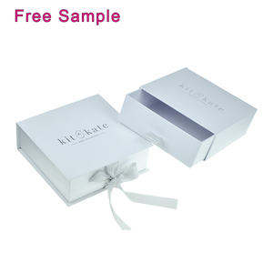 Custom Printed Cardboard Paper Packaging Gift Box With Ribbon Closure