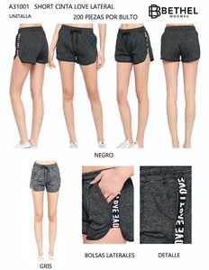 Shorts décontractés en tricot pour femmes, taille mi-haute, cordon de serrage, coton élasthanne respirant, coupe régulière, couleur unie, tailles S M L XL - Product Image 3
