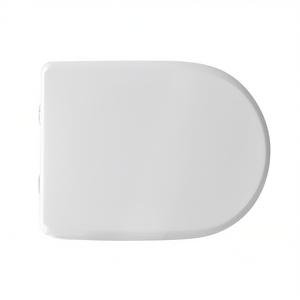 Siège de toilette rond blanc 50,5 cm de longueur 37,5 cm de largeur en plastique, style minimaliste pour salle de bain - Product Image 3