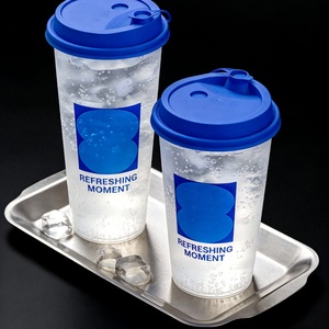 Vasos Desechables Cuadrados de PP Ecológicos con Tapas, Impresión de Logotipo Personalizado, Color Personalizado, Servicio OEM, 12oz, 14oz, 20oz, 32oz, 16oz - Product Image 5