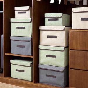 Non Woven Fabric <b>Storage</b> Box Rectangle Foldable Dustproof Clothing Organizer For Home And Car Use Small Size Solid Color - Product Image 3