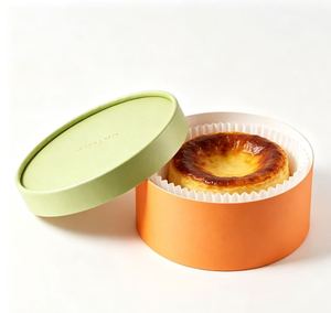 Biodegradable Round Paper Cylinder Custom Size for Basque Cheesecake Bakery Cake & <b>Sweet</b> Treat <b>Packaging</b> - Product Image 3