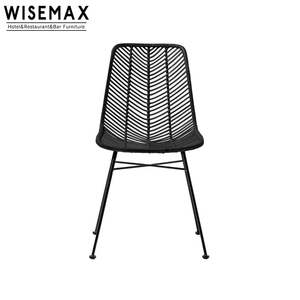 WISEMAX FURNITURE Wholesale Garden Paris Rattan <strong>Bench</strong> Outdoor Indoor PE Rattan Two <strong>Seat</strong> <strong>Dining</strong> <strong>Bench</strong> with Metal Leg Chair - Product Image 3