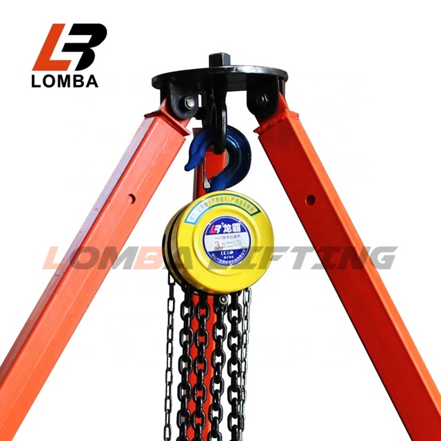 Triangle Three-leg Telescopic Lifting Hoist Tripod Safety Rescue Lifting Tripod