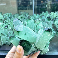 Cristal fantôme vert en gros, amas de cristal de quartz pour la décoration de la maison
