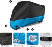 Housse de moto toutes saisons, imperméable, coupe-vent, pour l'extérieur, protection contre les UV, la pluie et la poussière, taille universelle