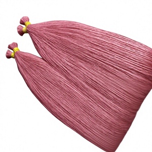 Wholesale Colored Straight Bulk Human Hair <b>Extensions</b> No Weft for <b>Braiding</b> Custom Highlight Colors - Product Image 1