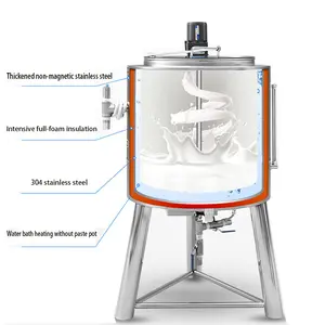 Prix d'usine 30L 50L 75L 100L Petit réservoir de pasteurisation machine/lait yaourt fromage pasteurisateur pour la maison