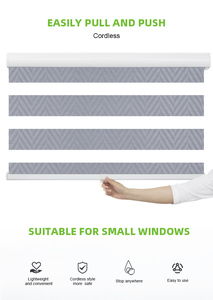 Tende <span class=keywords><strong>a</strong></span> Rullo Zebra ZSTARR per Finestre Domestiche, Oscuranti, Doppia Privacy, Impermeabili, con Motore Elettrico, Telecomando e WiFi, per Bagni - Product Image 4