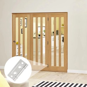 Charnière YOYOW blanche en fer sans mortaise, petite taille, réglable, installation facile pour salle de bain et portes/fenêtres en bois - Product Image 4