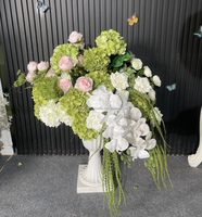Boule de fleurs artificielles réalistes pour mariage, boule de fleurs élégante verte, centre de table, décoration florale pour événements de mariage
