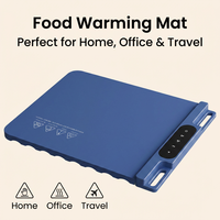 Tapis chauffant pour aliments en silicone, antidérapant, léger, moderne, pour la maison/le bureau, résistant à la chaleur, flexible, enroulable, pliable