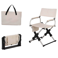 Nouvelle chaise de maquillage moderne en aluminium léger, chaise de camping et de pêche d'extérieur, chaise de réalisateur compacte