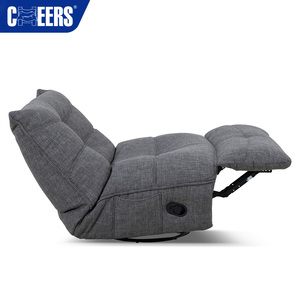 MANWAH CHEERS Fauteuil inclinable en tissu gris, fauteuil à bascule pivotant pour salon, mobilier de maison, canapé individuel - Product Image 3
