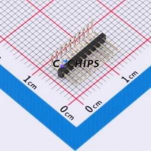 IPCP127M10PB08R Pin Header Bent Lead Through Hole,P=1.27mm Connector 1x10P 1.27mm Pin Header Right Angle Insert - Product Image 1