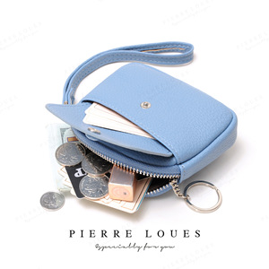 Pierre Loues Mini Coin <b>Purse</b> Solid Color <b>Cute</b> Key Chain Wallet For Women Everyday Use - Product Image 4
