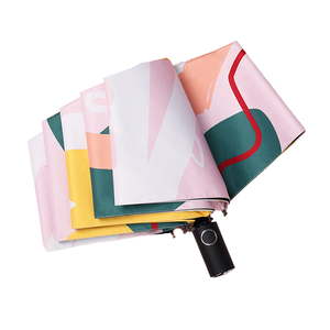 Paraguas plegable automático para mujer, sombrilla creativa de tres pliegues, a prueba de viento, Color cielo estrellado - Product Image 6