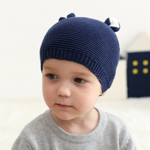 Gorro de algodón tejido para bebé, gorro con orejas de Animal, Color liso, 2020, OEM, 100% - Product Image 6
