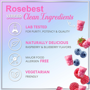 Rosebest Grosir OEM Label Pribadi Vitamin Rambut Vegan Rasa Raspberry Alami 5000mg Biotin dengan Vitamin C & E - Product Image 5