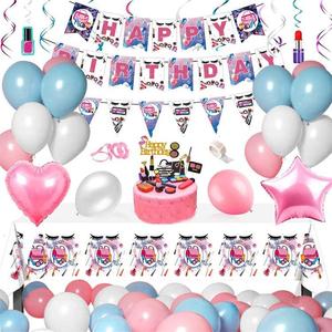 Make up & Spa Theme Birthday Party Decoration <b>Paper</b> Plate Set with 7IN & 9IN Plates Centerpieces Party Supplies - Product Image 4