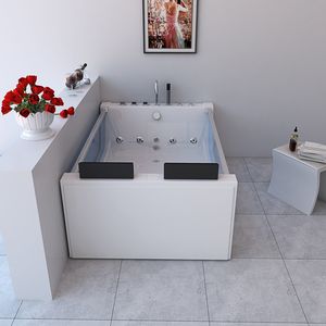 อ่างจากุซซี่ทันสมัย อ่างสปาในร่ม พร้อมระบบนวดด้วยน้ำวน สำหรับ 2 คน รูปทรงสี่เหลี่ยมผืนผ้า เป็นมิตรกับสิ่งแวดล้อม - Product Image 3