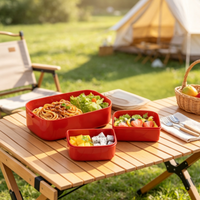 Boîte à lunch en plastique pour enfants de 1500 ml, portable, micro-ondable, étanche, réchauffable, conteneur de stockage alimentaire pour étudiants, pour l'école, le pique-nique, le bureau