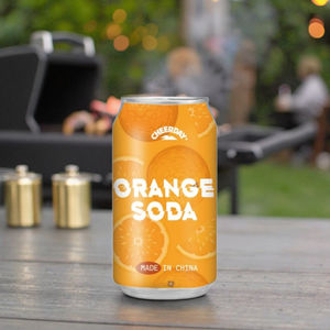 Viloe <span class=keywords><strong>Prix</strong></span> de gros Boisson gazeuse aromatisée aux fruits naturels Soda à l'orange 330ml X24 Boîtes en aluminium Enfants Adultes Personnalisé - Product Image 4