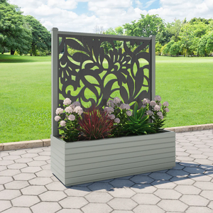 Ensemble de <span class=keywords><strong>jardinière</strong></span> de barrière extérieure en aluminium de haute qualité Pot de fleur de grande conception enduit de poudre pour le jardin - Product Image 3