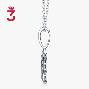 Pendentif en moissanite avec plaque nominative <span class=keywords><strong>ROB</strong></span> style Hip Hop, micro-pavé de pierres rondes sur toute la surface, en argent sterling S925, vente en gros - Product Image 5