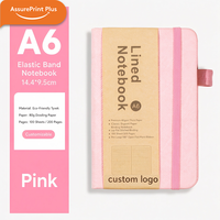 Carnet de notes A5 personnalisé avec couverture rigide en Tyvek DuPont, bande élastique, attache pour stylo, multicolore, 100 feuilles