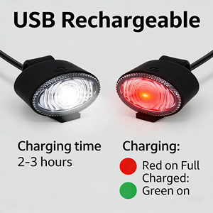 Feux arrière pour course à pied et vélo, lot de 4, feux de sécurité LED rechargeables par USB, étanches IP44, 3 modes, lumière arrière de vélo 6500K ultra-lumineuse - Product Image 4