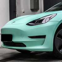 Film de protection auto-adhésif en vinyle PVC satiné vert menthe mat, changeant de couleur, anti-rayures, anti-UV pour carrosserie de voiture