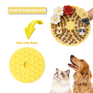 Bol de gamelle lente en silicone de qualité alimentaire, tapis à lécher antidérapant en spirale pour chiens et chats, facile à nettoyer, compatible lave-vaisselle - Product Image 5