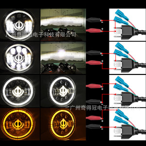 7 Inch Pirate Flower <b>Led</b> <b>Headlights</b> 30000 Lm Ip67 Angel Eye Halo For Off Road Vehicles - Product Image 4