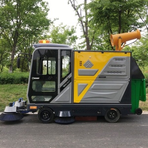 Nettoyeur de sols à quatre roues de 2300 mm, autoporté, électrique, <span class=keywords><strong>48</strong></span> V, machine de nettoyage de sols routiers, balayeuse équipée d'un seau suspendu - Product Image 2