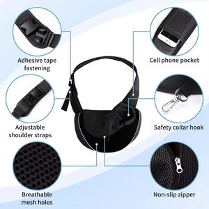 Nefes Alabilen Kedi Taşıma Çantası Kedi Köpek Seyahat Taşıyıcısı Açık Hava Çantası Taşınabilir Güvenli Askılı Katlanabilir Evcil Hayvan Taşıyıcısı File Çanta - Product Image 3