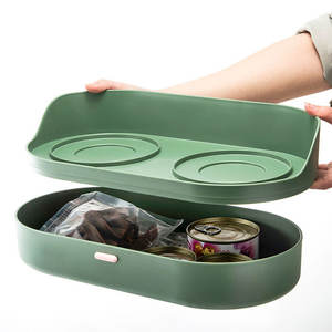 New Manufacturers <b>Large</b> Storage Space Double Layers Pet Feeding <b>Bowl</b> Stable Double Pet <b>Bowl</b> for Cats and Small <b>Dogs</b> - Product Image 2