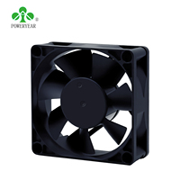 Ventilateur axial PC sans balais POWERYEAR 7025 5V/12V AC, refroidissement DC, ventilation 3000 PWM 70mm, certifié ROHS pour usage industriel