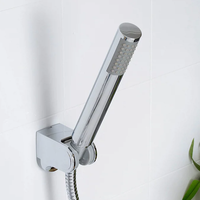 Chrome Salle De Bains Lavabo Robinet Double Levier Poignée Vanité Bain Douche Mitigeur avec Pommeau De Douche Pont Montage