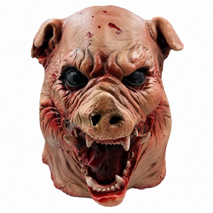 Masque en latex de monstre cochon effrayant, tête entière, <span class=keywords><strong>visage</strong></span> d'animal d'horreur, peau ridée, yeux noirs, crocs, pour Noël, les fêtes, cosplay, costume de fête - Product Image 6