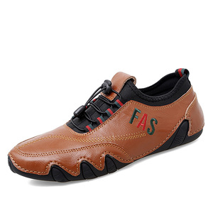 Chaussures décontractées pour hommes OEM en cuir véritable, imperméables, respirantes, légères, tendance printemps-automne-hiver, mocassins - Product Image 5