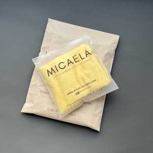 Wholesale Custom Brand Logo Matte Frosted Zipper Bags Semi Transparent Plastic Slide Zip Pouches For Apparel Garment Packaging - Product Image 4
