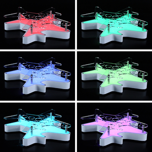 Plateau de service lumineux LED rechargeable en forme d'avion, support glorificateur en acrylique pour 12/24 verres, idéal pour bars, soirées et boîtes de nuit - Product Image 5