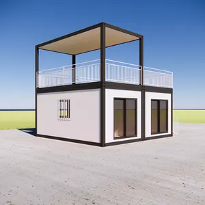 Two Floors Luxury Design Holiday Prefabricated House Modular Flat Pack Container Living House