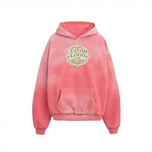 Proveedor de sudaderas con capucha Tie Dye con logo personalizado, bordado desgastado, pedrería, lavado ácido, vintage, lavado a la piedra, MOQ 10, venta al por mayor - Product Image 1