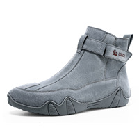 Bottes montantes rétro en cuir véritable pour hommes, grande taille, antidérapantes et chaudes – Nouveauté transfrontalière très prisée