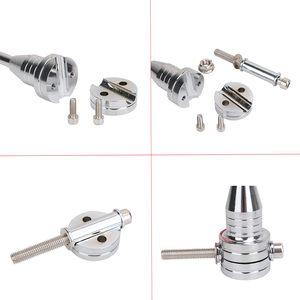 Kit de mât de drapeau télescopique en alliage d'aluminium de 25 pieds avec drapeau américain 3x5, argenté, professionnel, pour utilisation en extérieur - Product Image 4