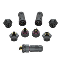 Pompe électrique étanche fil câble connecteur M25 300V 25A AC/DC adaptateur secteur vis fixation cosse assemblage mâle femelle prise 2P IP68